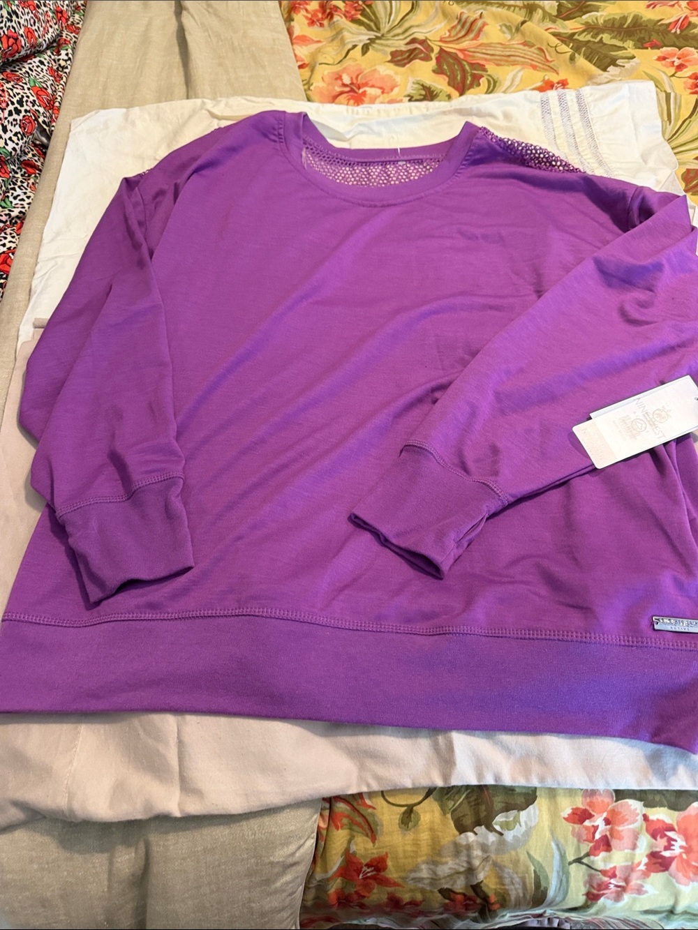 Nine West Purple Crew & Scoop Neck Shirt